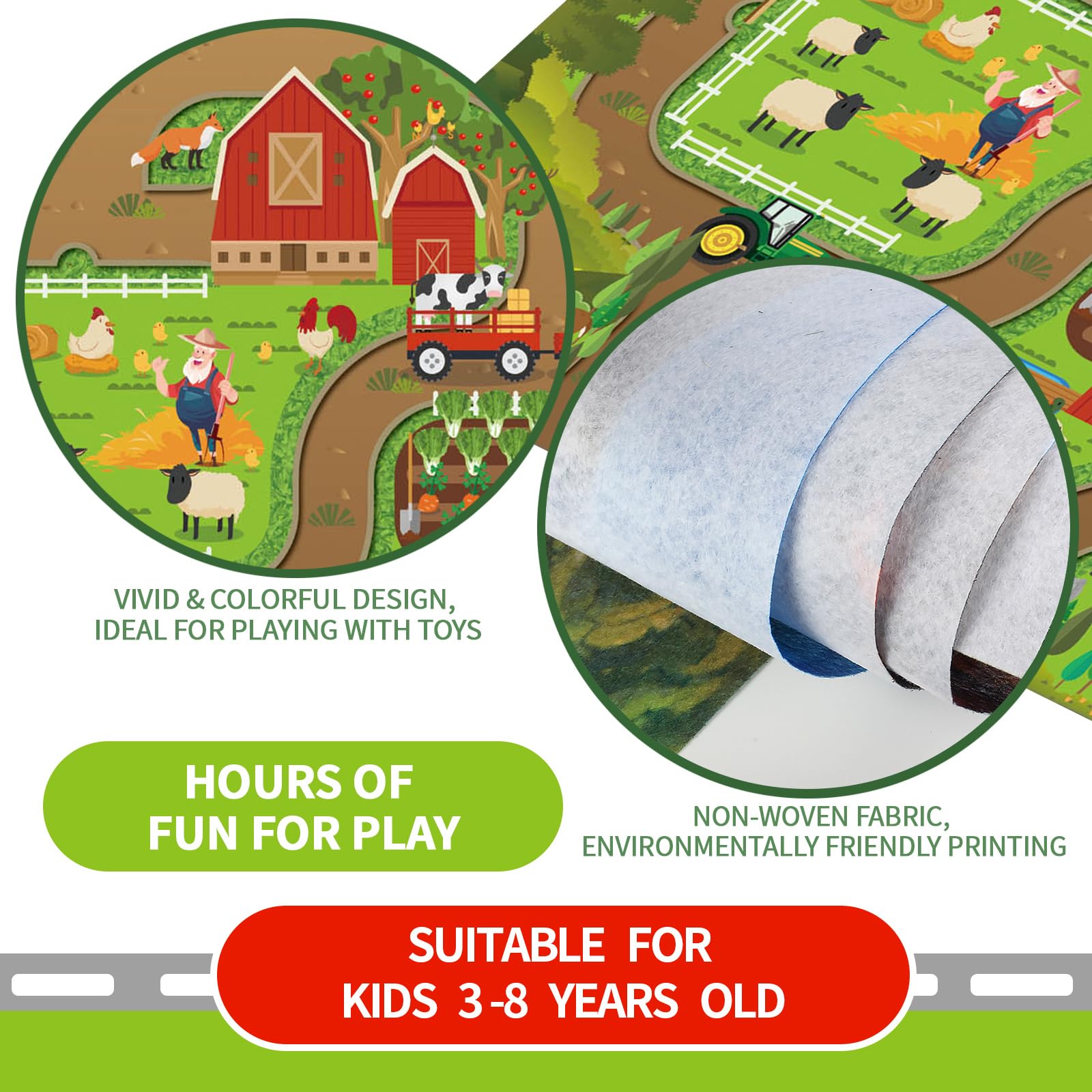 Oriate Kids Dream Mat Monster Truck pattern invites action-filled play.