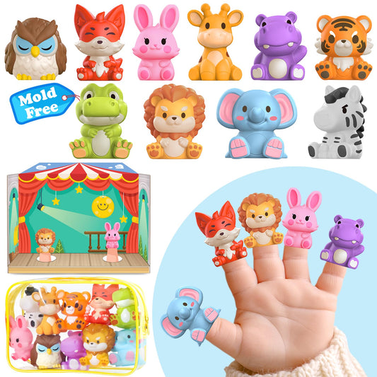 Oriate Zoo Animals finger puppets pack spark imaginative play for toddlers