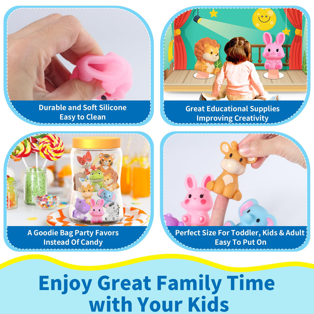 Oriate Zoo Animals finger puppets storage bag keeps toys organized during travel