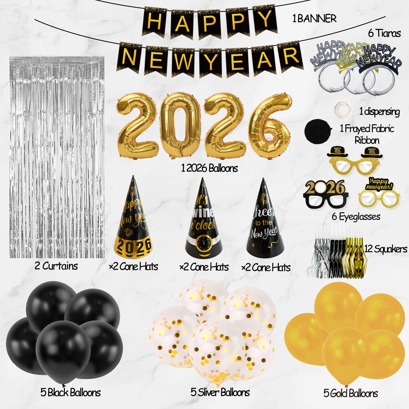 ORIENTAL CHERRY 2026 number balloons add a bold focal point for guest entrances.