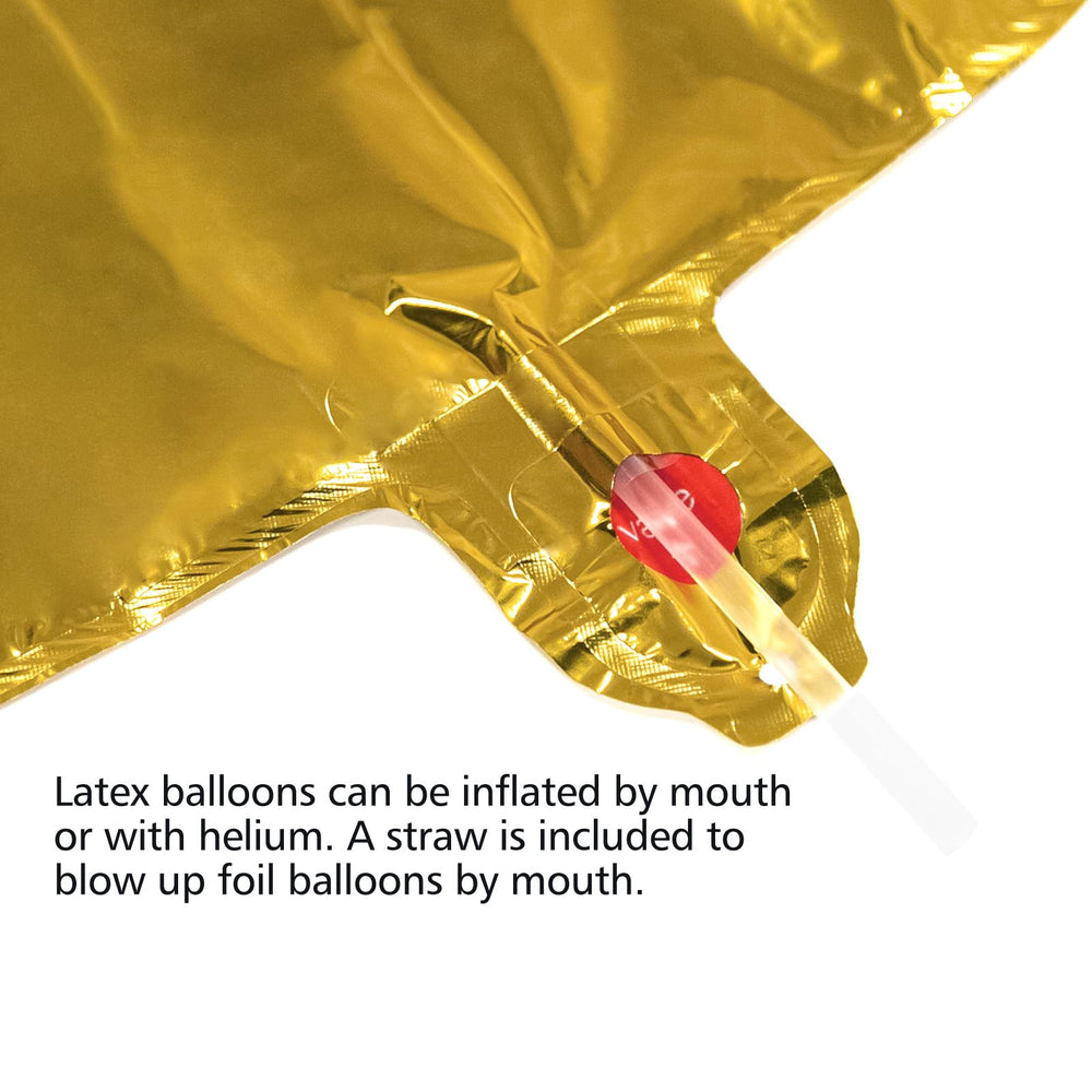 ORIENTAL CHERRY foil balloons in black and gold for a shimmering celebration centerpiece.