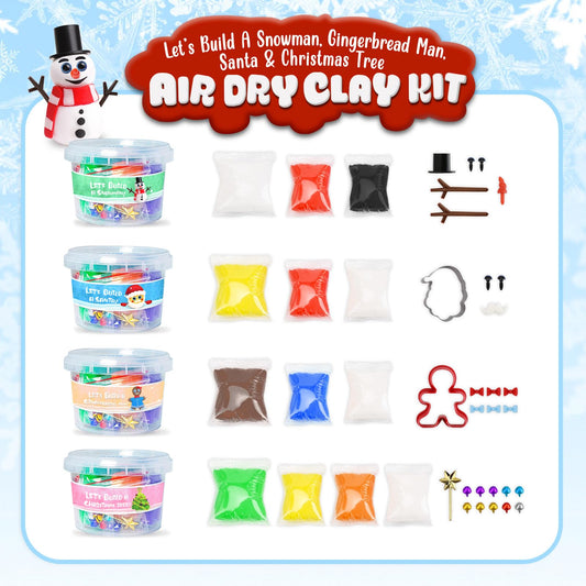 ORIENTAL CHERRY Gingerbread Man Clay Kit enables festive figure crafting and creativity.