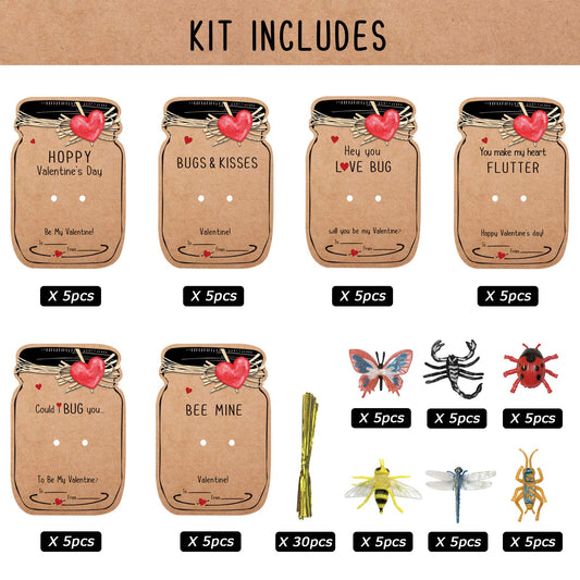 Oriental Cherry six bug designs toys add a tactile surprise to Valentine cards