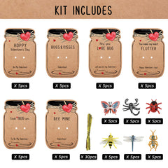 Oriental Cherry six bug designs toys add a tactile surprise to Valentine cards