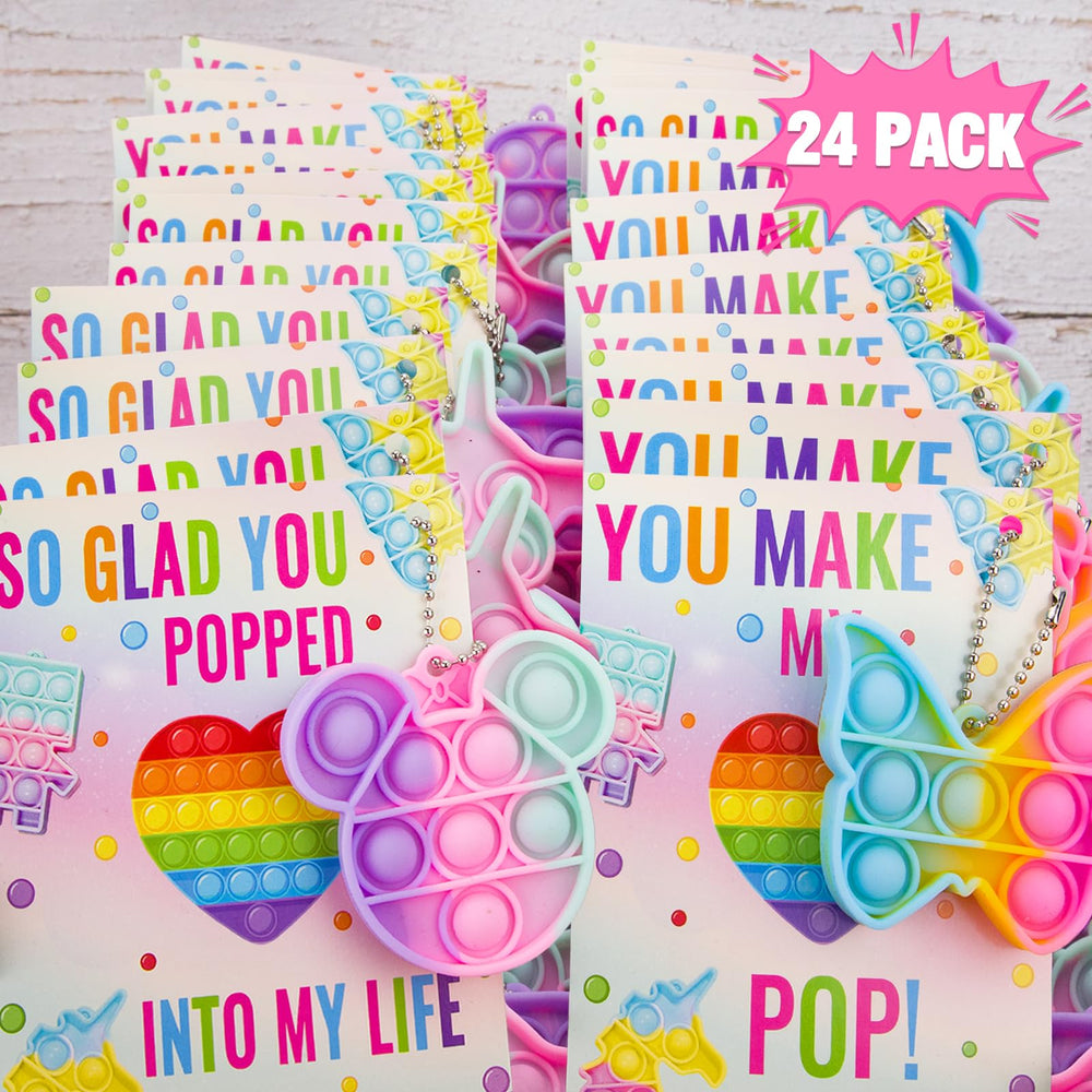 Oriental Cherry Valentines cards with pop bubbles for classroom gifting and exchanges