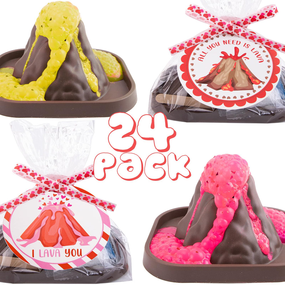 Oriental Cherry Valentines volcano kit packaging with ribbon adds elegant gift presentation.