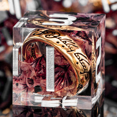 ORIFANTOU Magic Golden Ring DND Dice Set shows craftsmanship for immersive gameplay