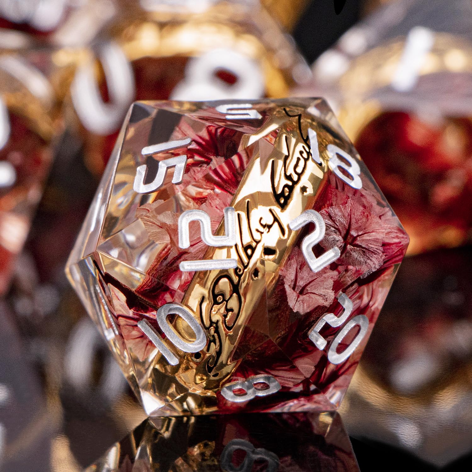ORIFANTOU polyhedral dice set featuring D20-D12-D10-D8-D6-D4 for versatile RPG sessions