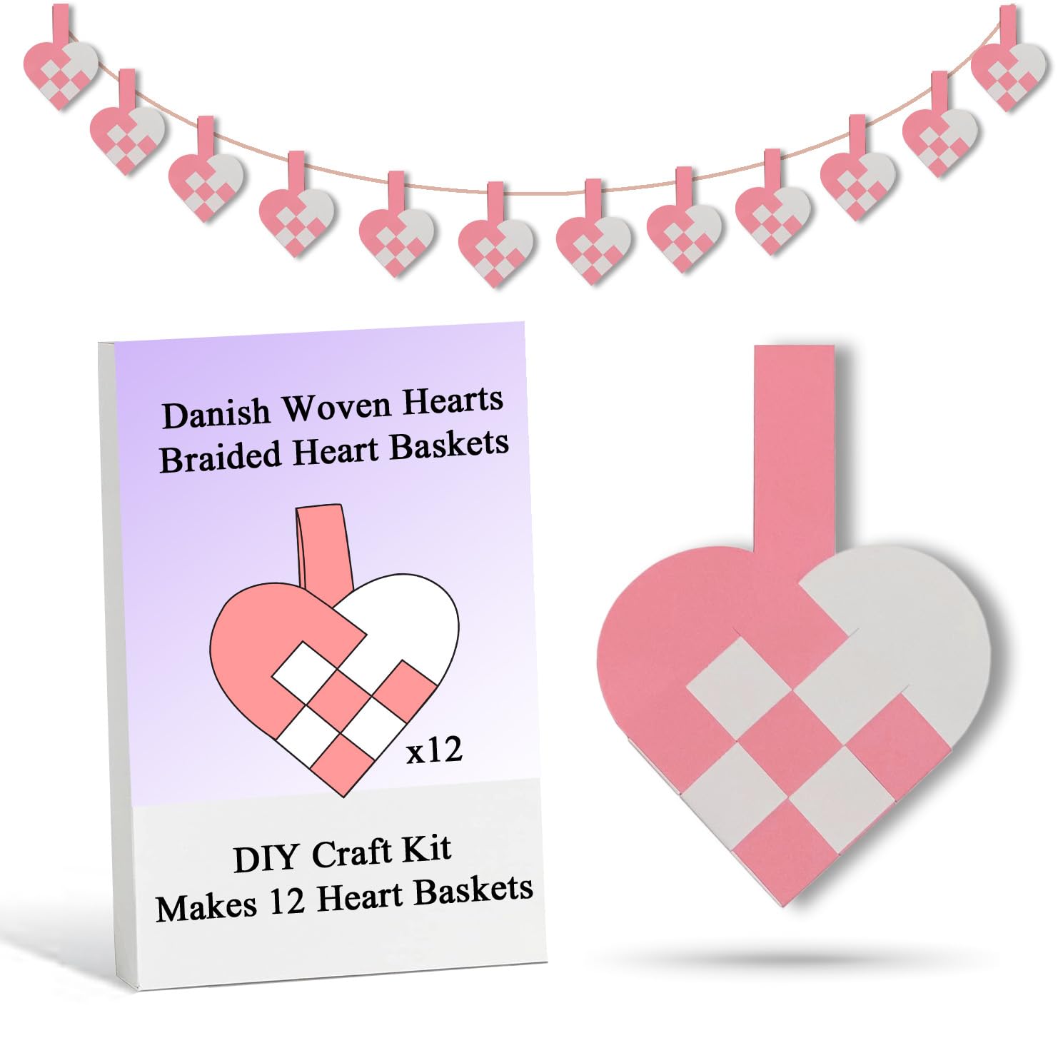 Origami Joy Danish heart baskets kit precuts ready to assemble for easy gifting