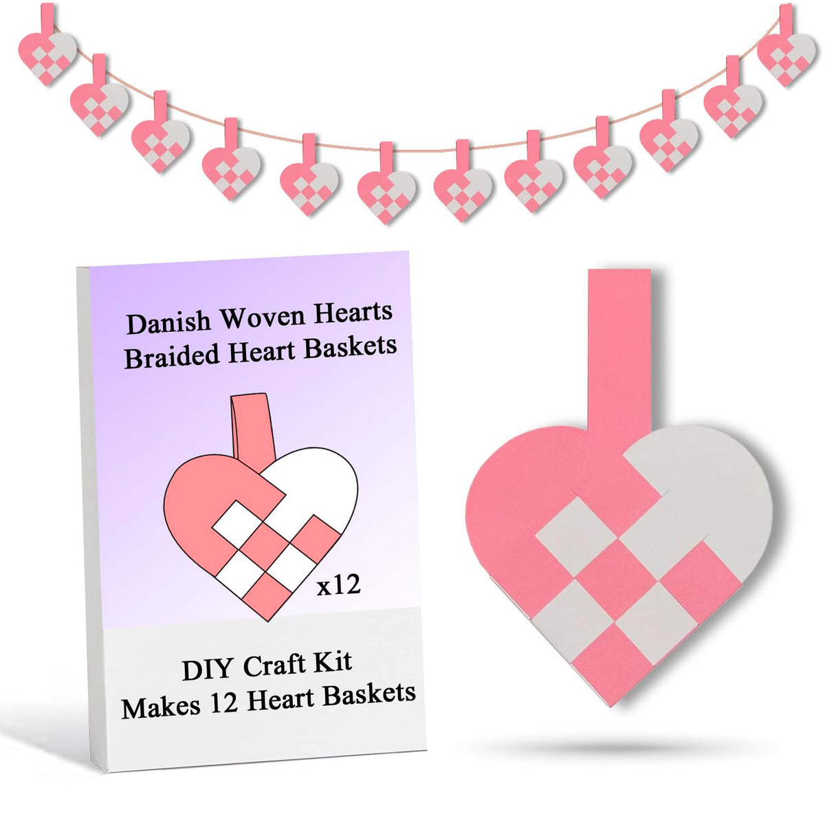 Origami Joy Danish heart baskets kit precuts ready to assemble for easy gifting