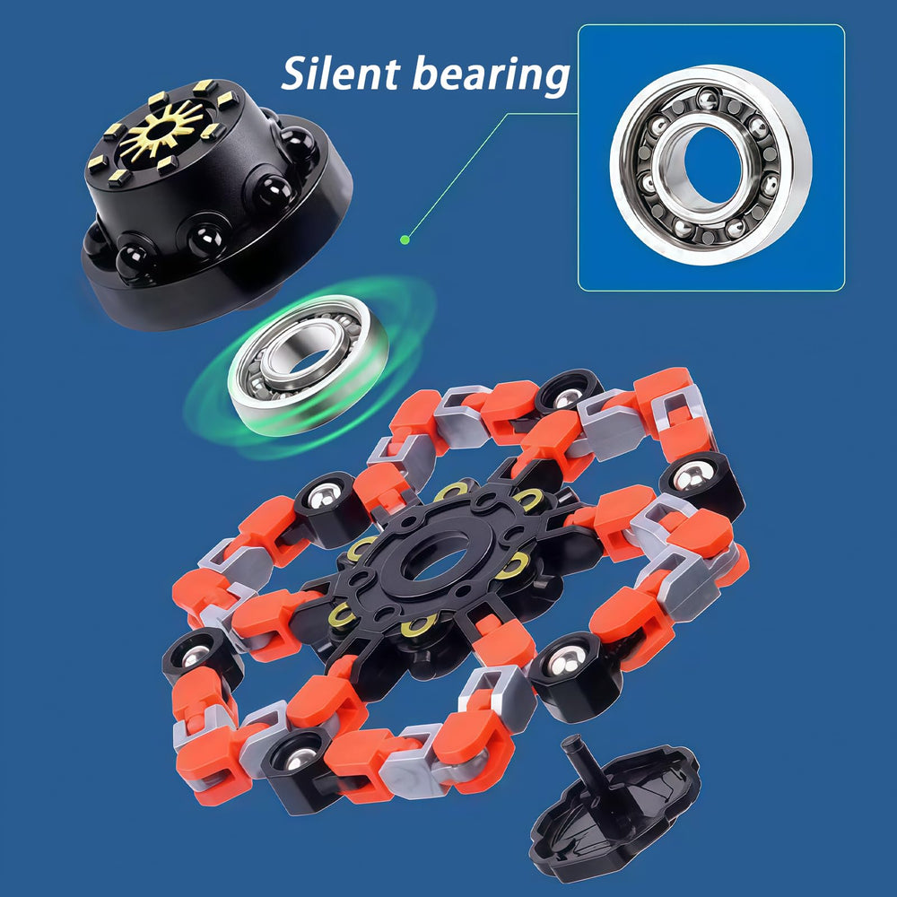 Colorful, high-speed rotation highlights the product’s dynamic shapes for kids.