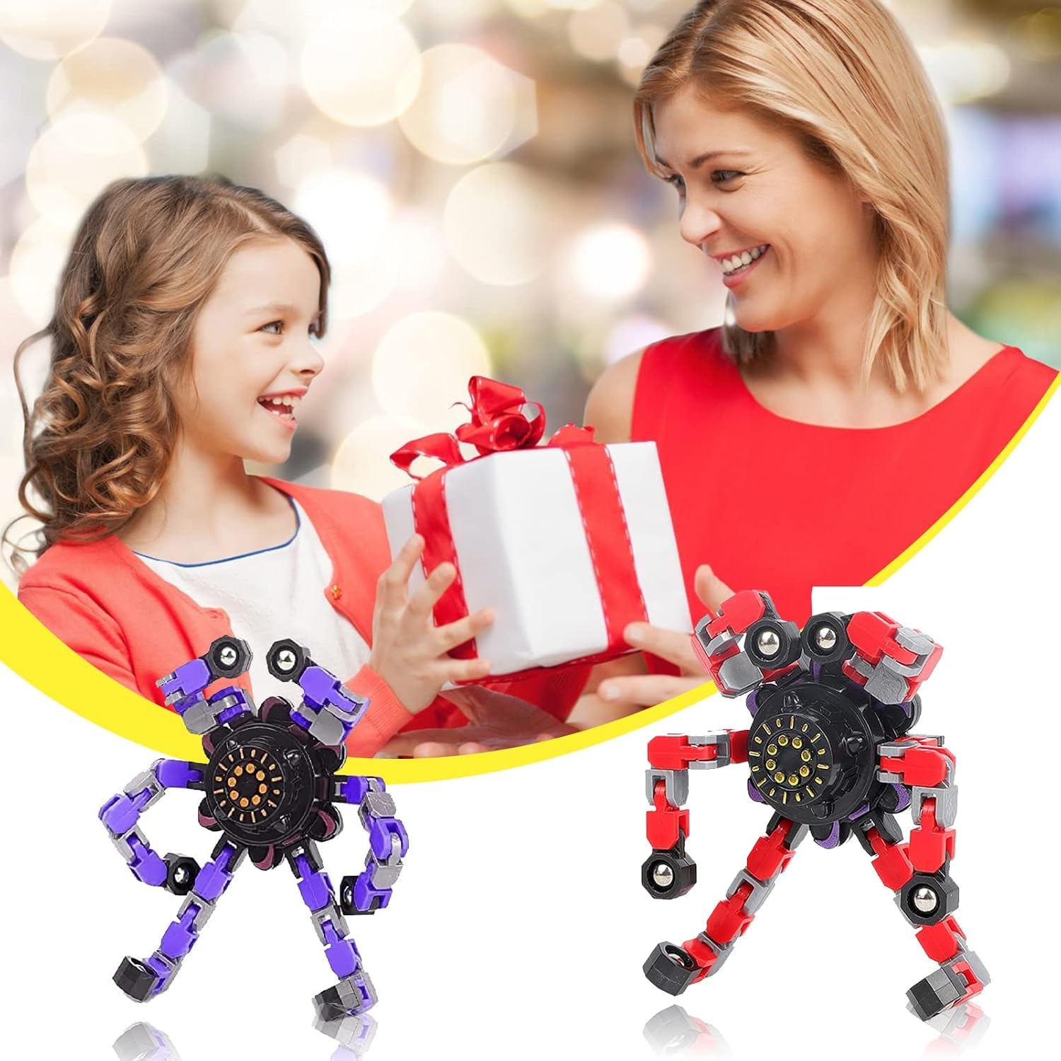 Original Ecology party favors fidget spinners suitable for celebrations and classroom events.