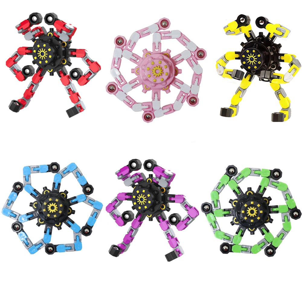 Original Ecology transformable fidget spinner group shot promoting sensory play for kids