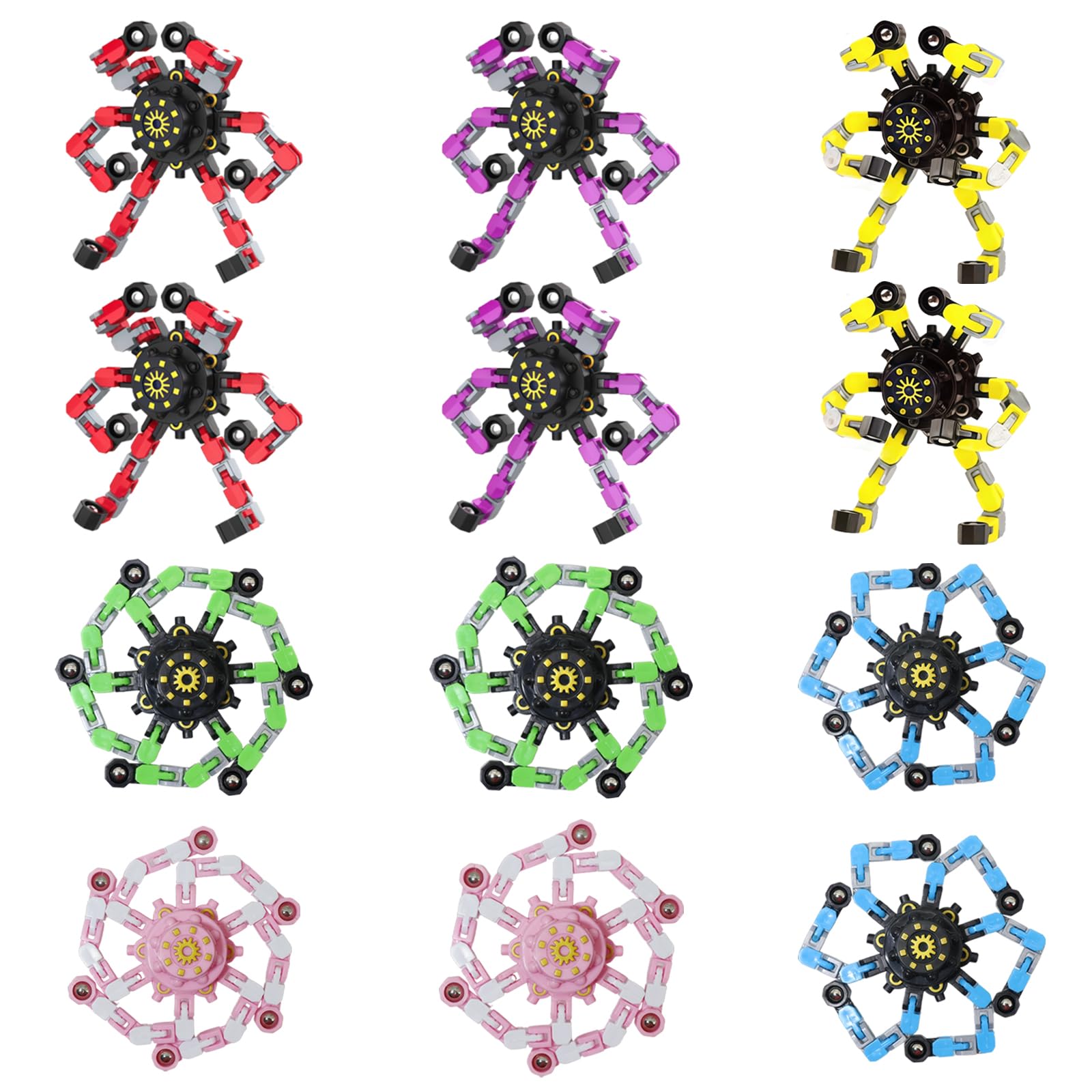 Original Ecology transformable fidget spinner with rotating chains for sensory play.