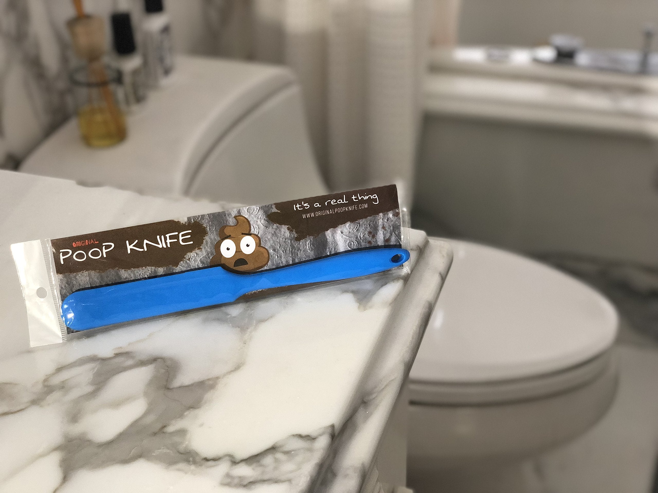 Original Poop Knife gift packaging supports a playful gag gift idea.