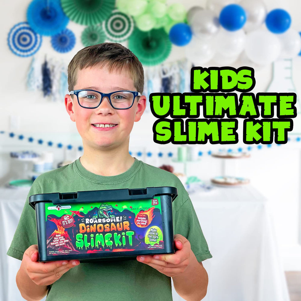 Original Stationery Dinosaur Slime Kit gift-ready packaging for birthdays or Easter