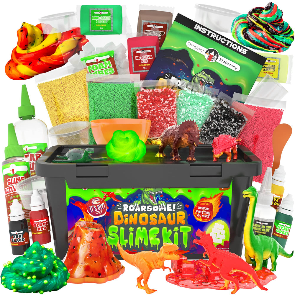 Original Stationery Dinosaur Slime Kit glow-in-the-dark slime for immersive nighttime play