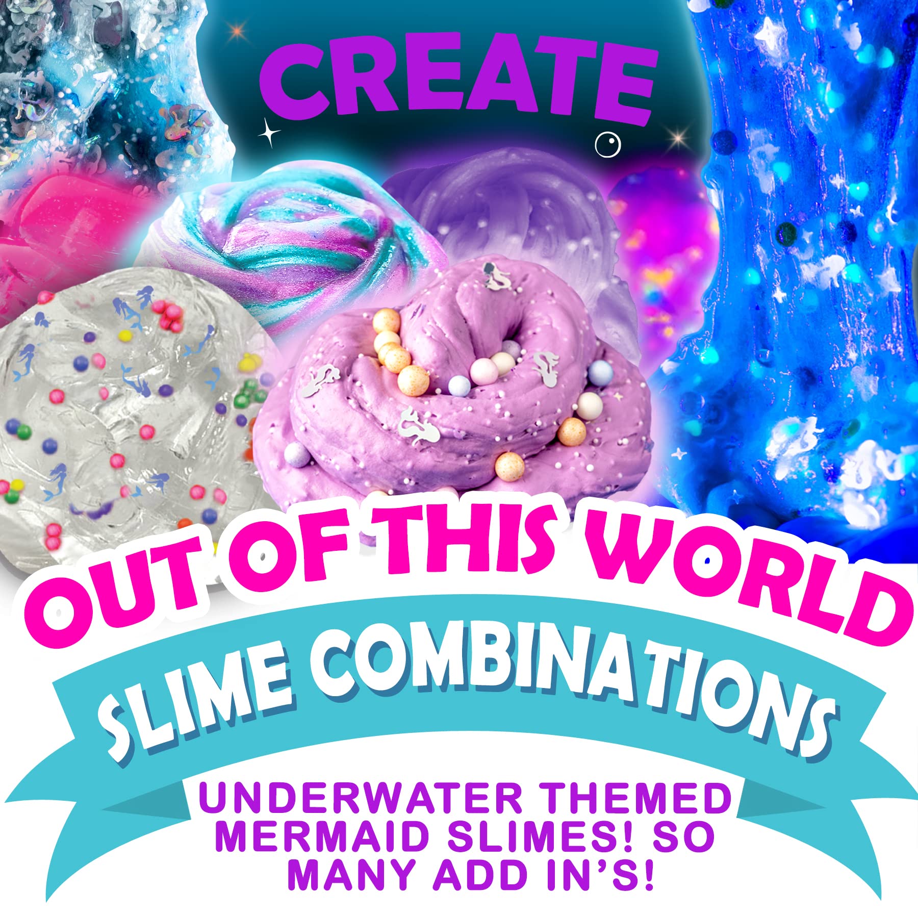 Original Stationery Mermaid Slime Kit: age 7+ suitable for kids' slime projects