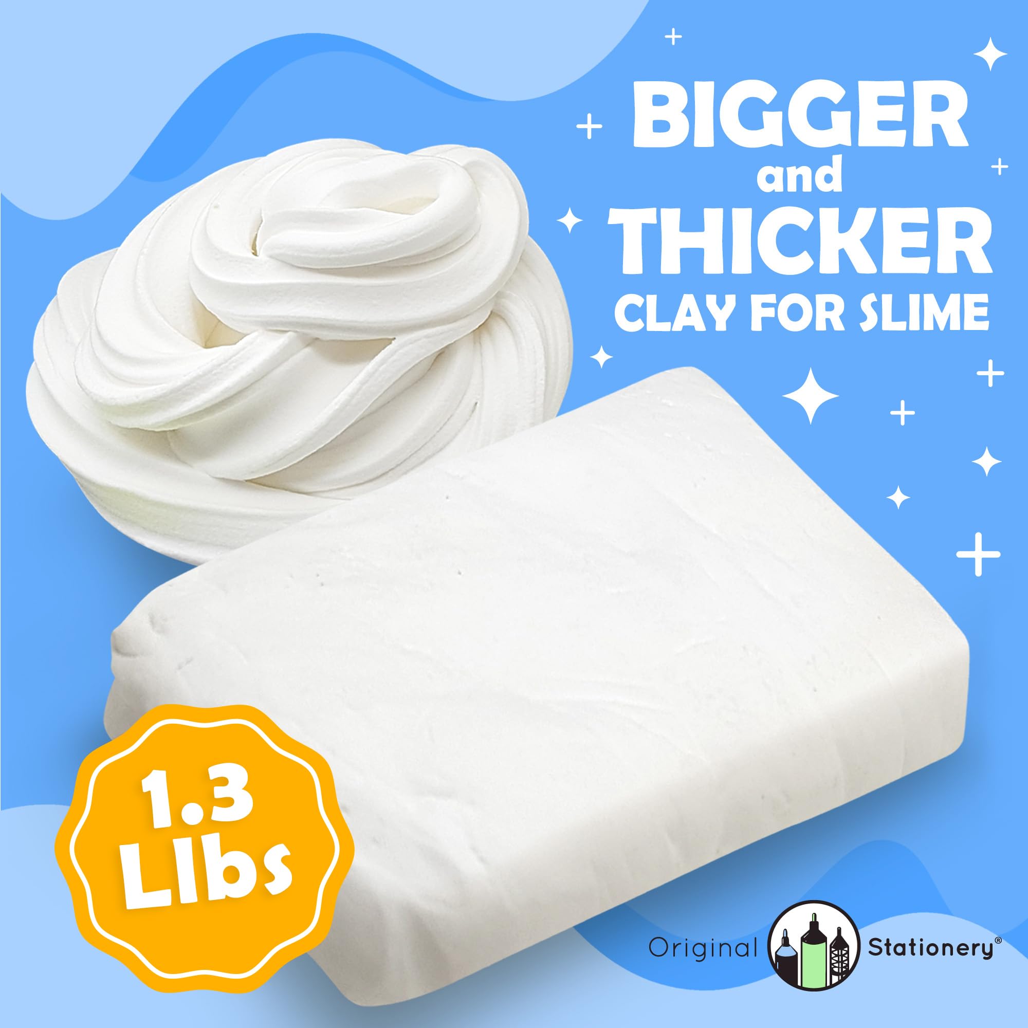Original Stationery slime-making clay in a kid-friendly setup for imaginative play.