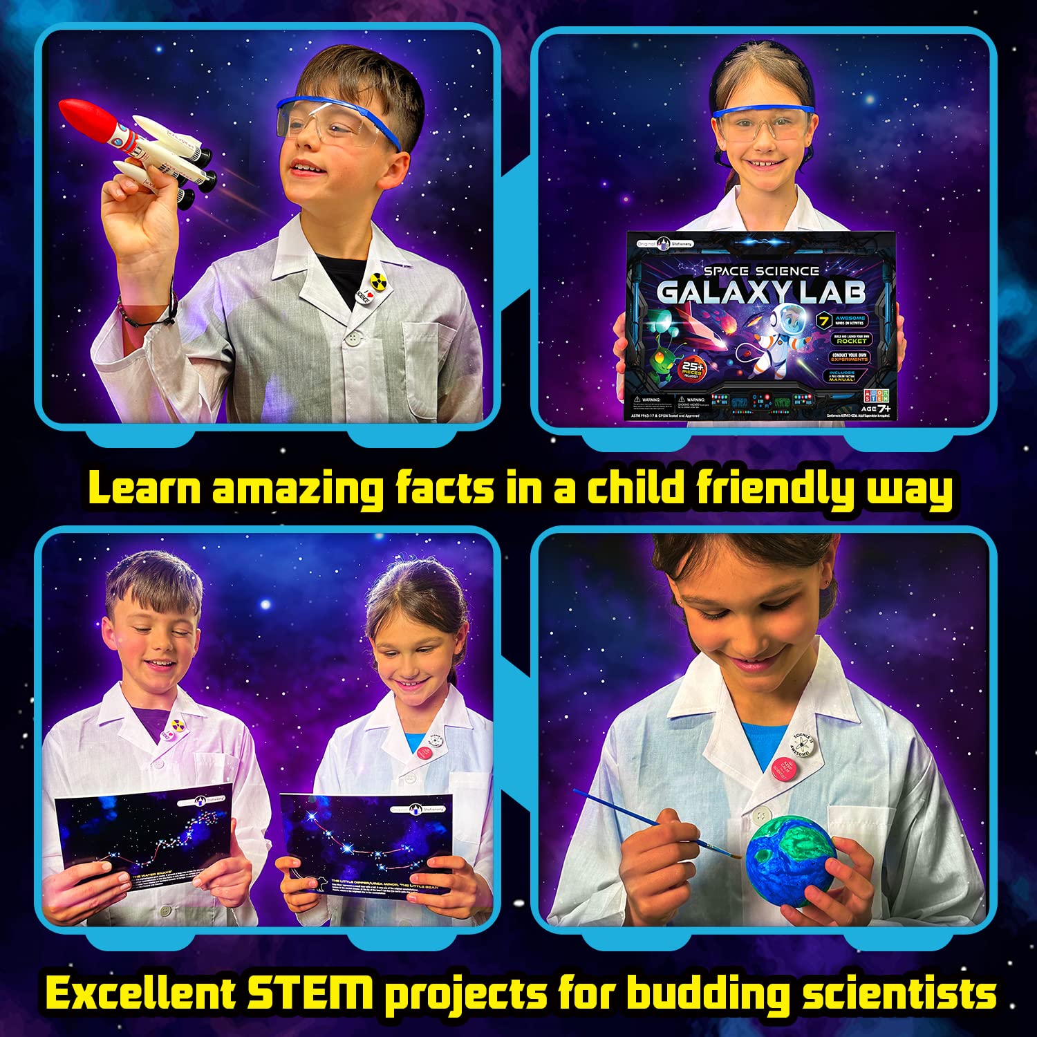 Original Stationery Space Science Kit outer space stickers to decorate projects