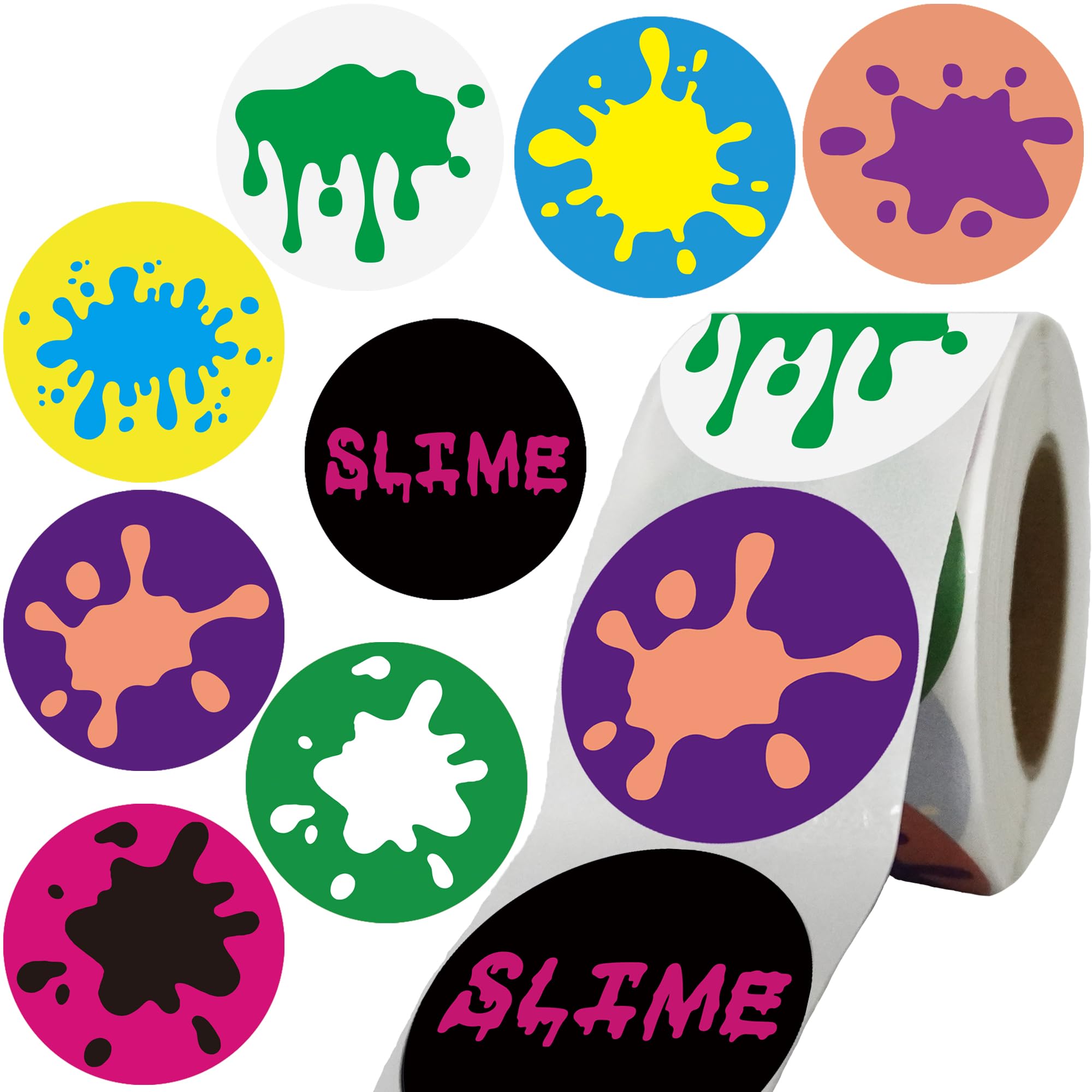 OriniPlay rainbow slime sticker – vibrant decor for party favors and art projects.