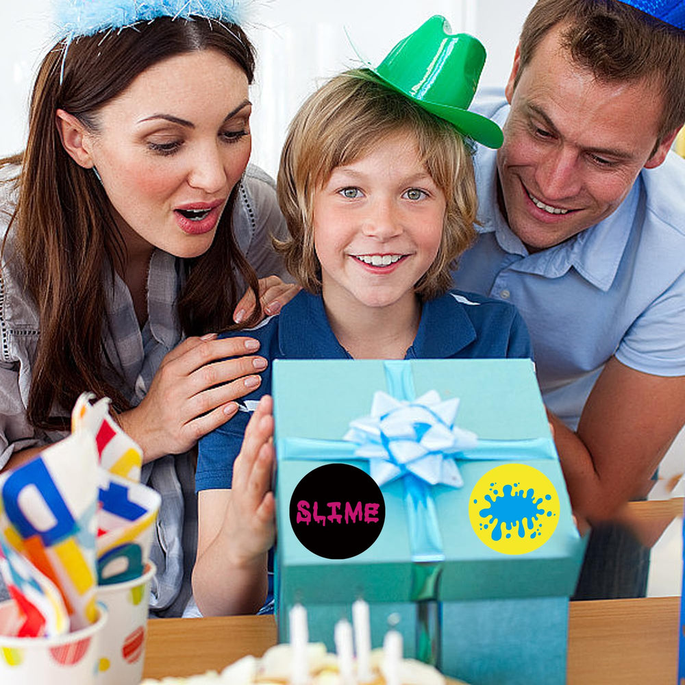 OriniPlay rainbow slime stickers – durable paper decals for rooms and gifts.