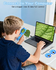 Oripira Kids Microscope blue lanyard enables easy travel.