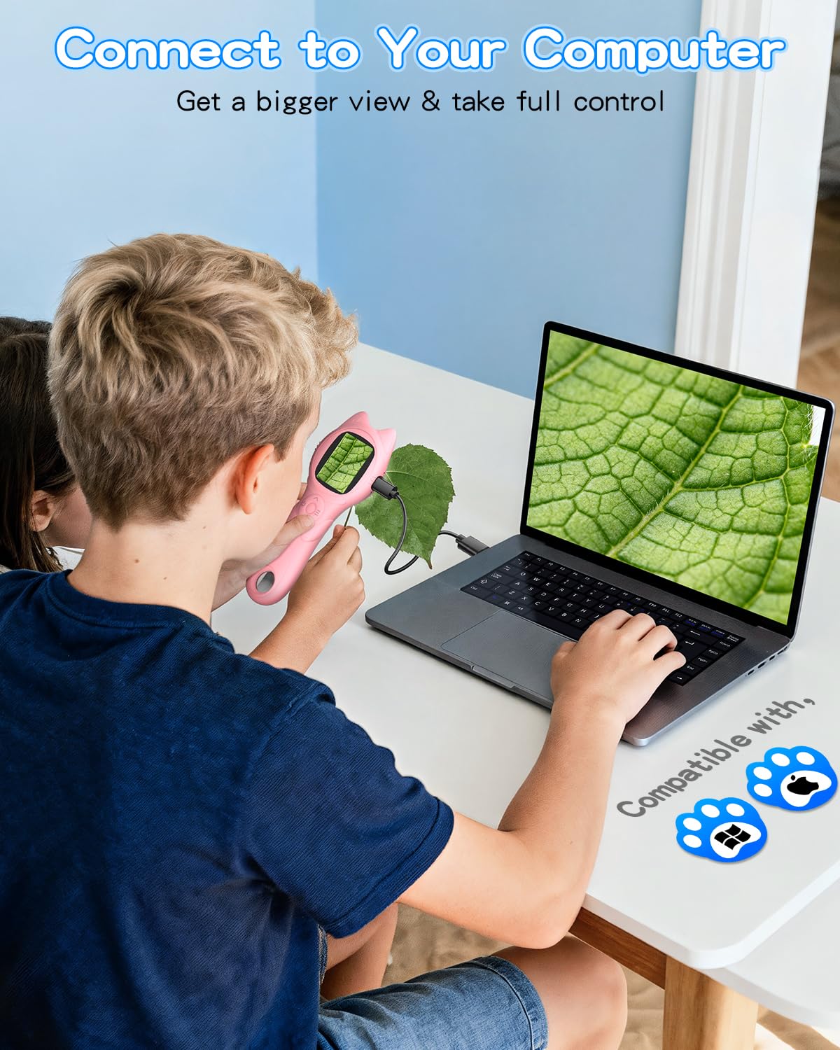 Oripira Kids Microscope portable pocket design fits small hands