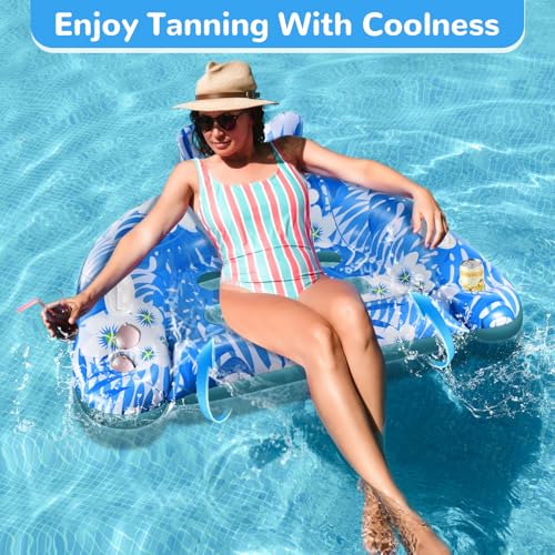 Ornnut pool floats breathable seat keeps you cool on the water.