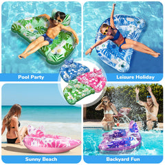 Ornnut pool floats ergonomic backrest supports relaxed posture in sun.