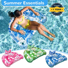 Ornnut pool floats portable and foldable for travel and storage.