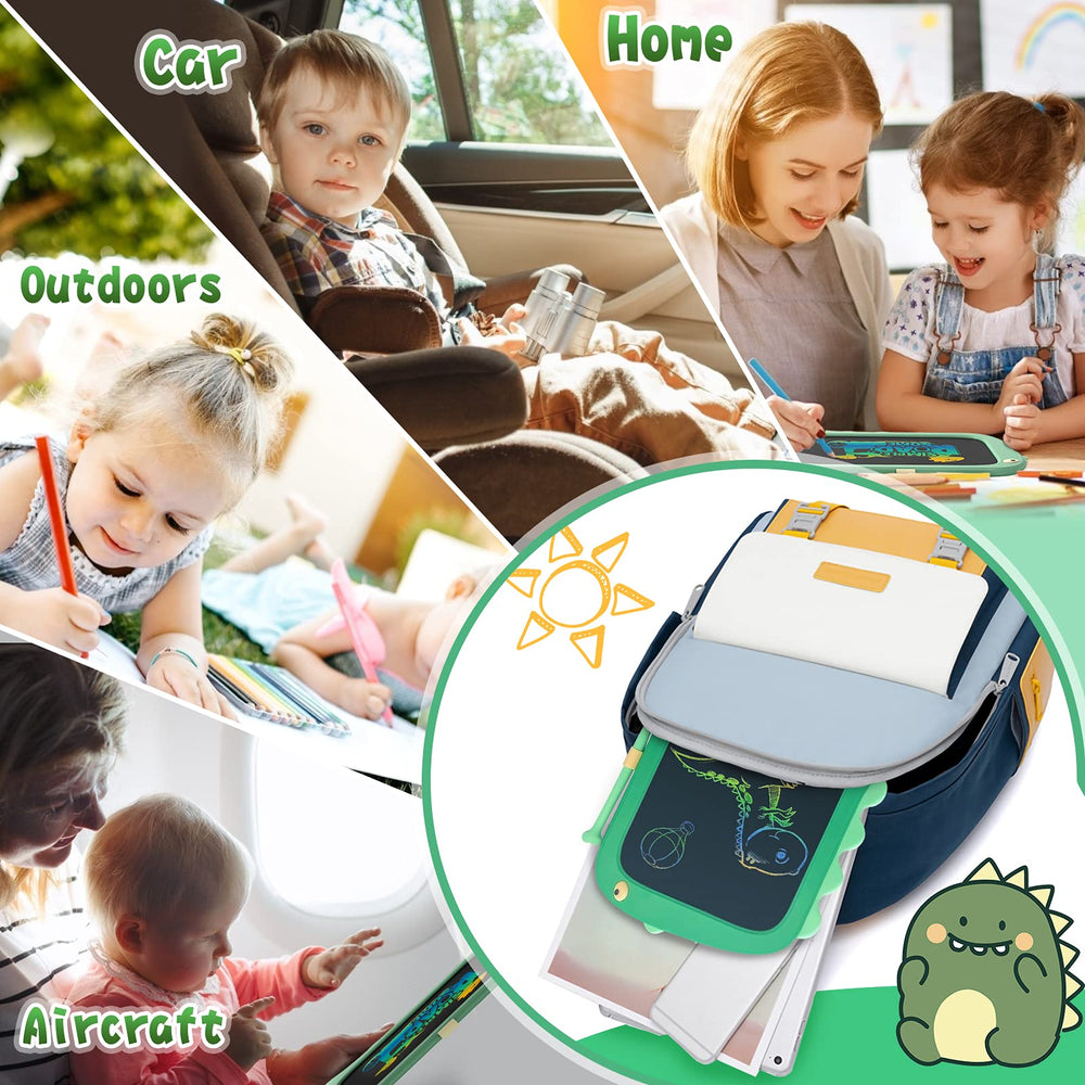 ORSEN portable dinosaur drawing pad ideal for car trips and classrooms