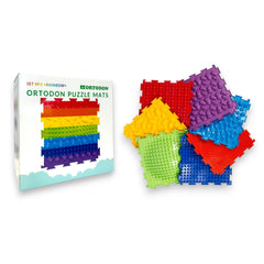 OrthoDon Rainbow Mat hard grass texture for mindful balance and foot stimulation
