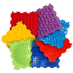 OrthoDon Rainbow Mat pebbles texture with varied pressure points for foot awareness