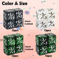 ORUNI white marble dice counters offer easy readability for life tracking.