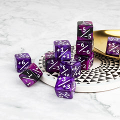 ORUNI dice with velvet pouch keep counters organized on the go.