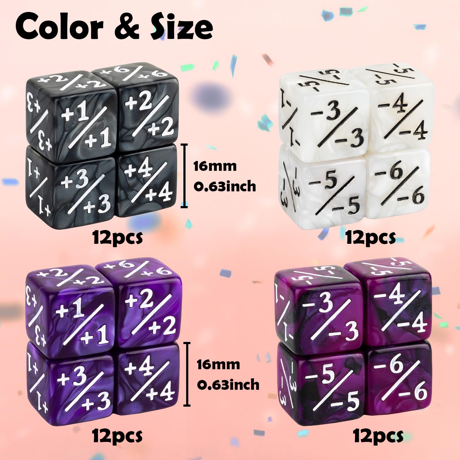ORUNI white marble counters with large readable numbers for easy reference.