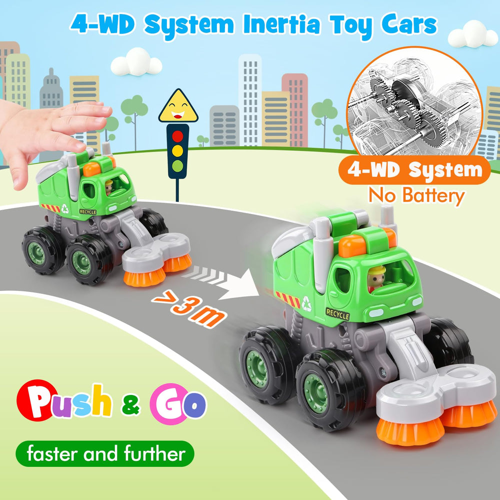 ORWINE road truck toy supports dynamic role-play on any surface.