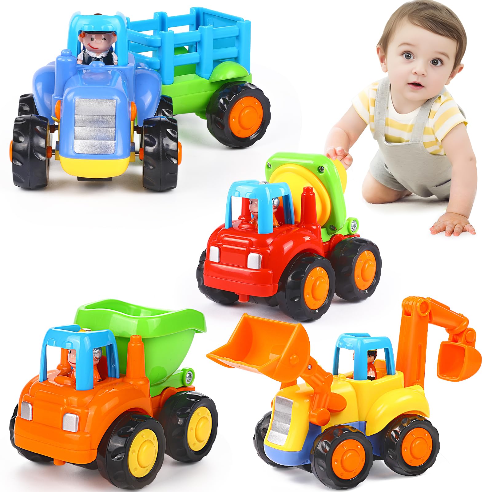 ORWINE Inertia dump truck toy for toddlers, durable and colorful for sandbox play