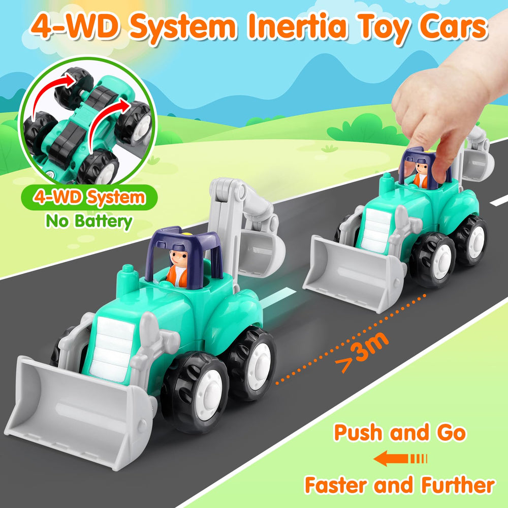 ORWINE Inertia Trucks tractor wagon toy encourages imaginative outdoor building and transport