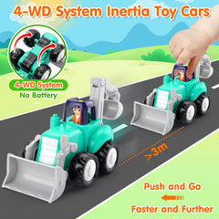 ORWINE Inertia Trucks tractor wagon toy encourages imaginative outdoor building and transport