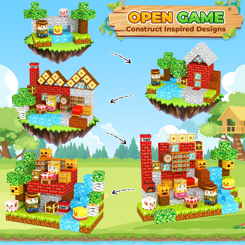 ORZbb magnetic blocks compatible with magnet cubes for scalable play