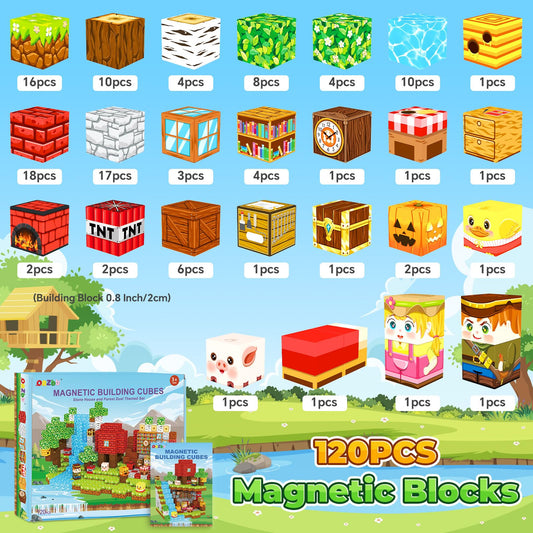 ORZbb magnetic blocks forest scene invites open-ended building adventures