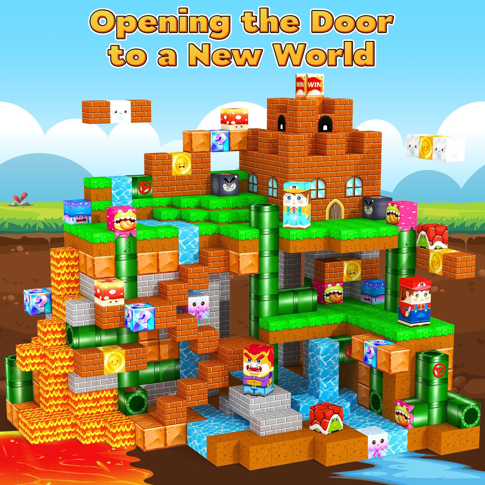 Kids playing with ORZbb blocks demonstrates collaborative building and focused exploration.