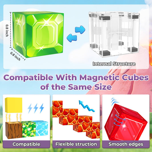 ORZbb magnetic blocks mine theme encourages problem solving through stacking and spatial exploration.
