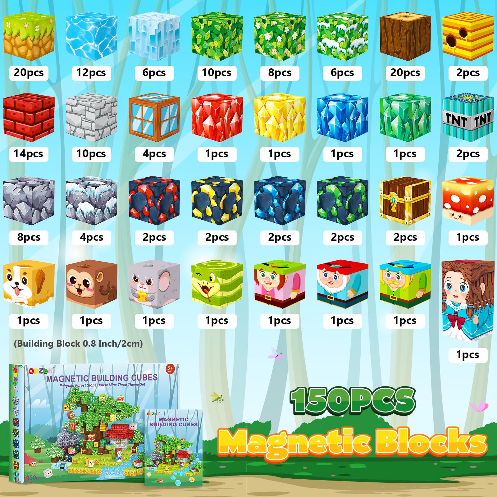 ORZbb Magnetic Blocks mining theme, promotes hands-on building and problem-solving.