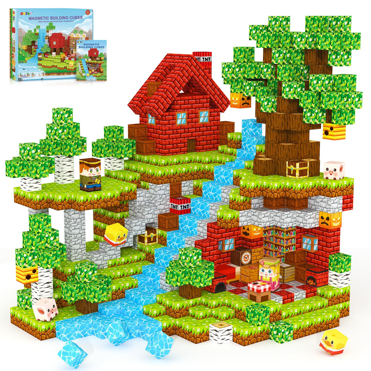 ORZbb magnetic blocks stone house set inspires imagination and hands-on STEM play