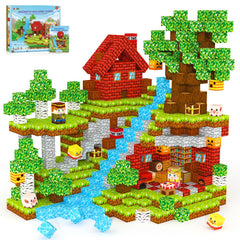 ORZbb magnetic blocks stone house set inspires imagination and hands-on STEM play