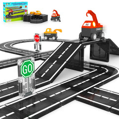 ORZbb magnetic tiles roads engineering scene to spark imaginative play and early STEM exploration.