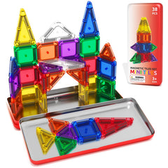 ORZbb travel mini magnetic tiles with case for on the go creativity